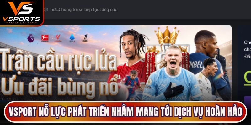 VSports nỗ lực phát triển nhằm mang tới dịch vụ hoàn hảo nhất cho người chơi