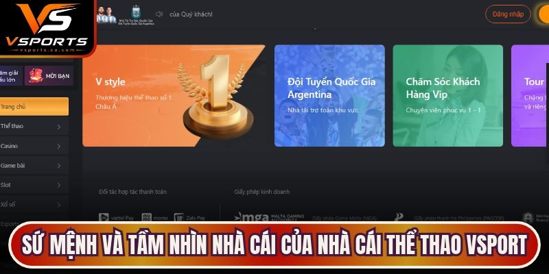 Sứ mệnh và tầm nhìn nhà cái của nhà cái thể thao VSports