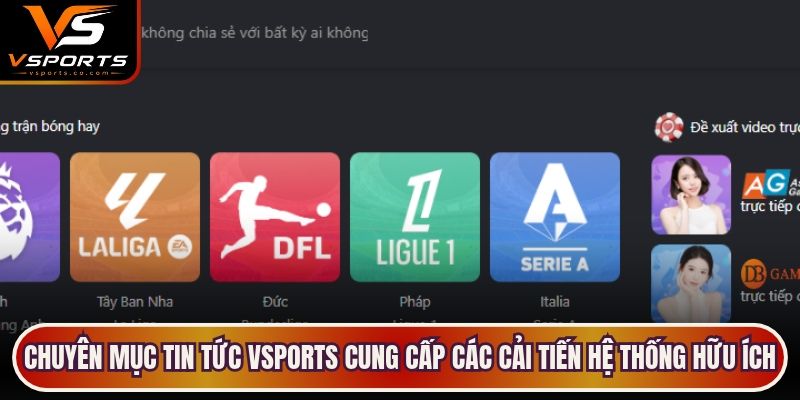 Chuyên mục tin tức VSports cung cấp các cải tiến hệ thống hữu ích
