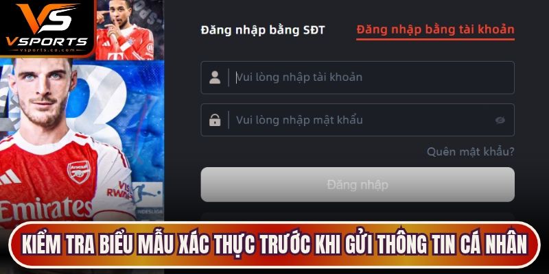 Kiểm tra biểu mẫu xác thực trước khi gửi thông tin cá nhân